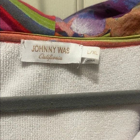 Johnny Was Floral Swim Coverup - Pink, Red, Blue - Picture 3 of 7